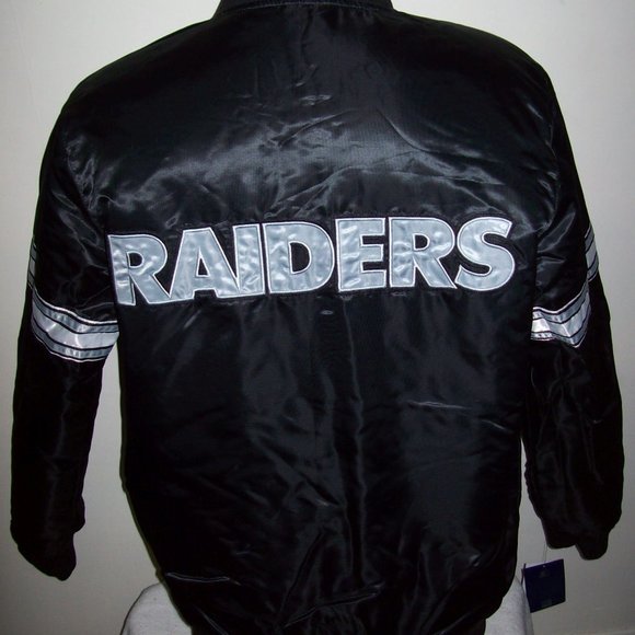 OAKLAND RAIDERS STARTER REVERSIBLE JACKET 4X - Picture 6 of 8
